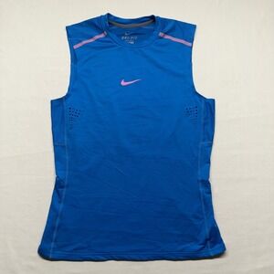 Nike Rafa Nadal 2014 US Open Tank 619446-463 Blue Pink Bull Logo Tennis Mens M